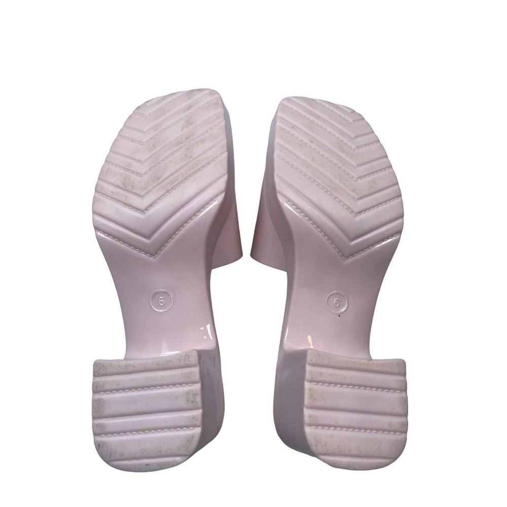 Urban Outfitters UO Pink Jelly Slip-on Mules Sandals Women Sz 6 - Picture 6 of 7